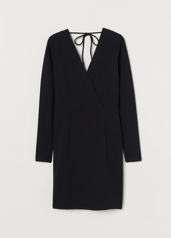 Черное кэжуал, деловое платье футляр H&M однотонное
