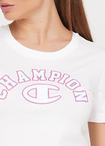 Белая летняя футболка Champion Crewneck T-Shirt