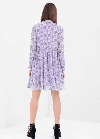 Фиолетовое кэжуал платье OKS by Oksana Demchenko с цветочным принтом