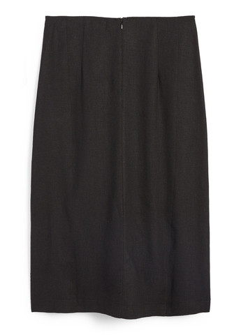 Черная кэжуал однотонная юбка C&A на запах