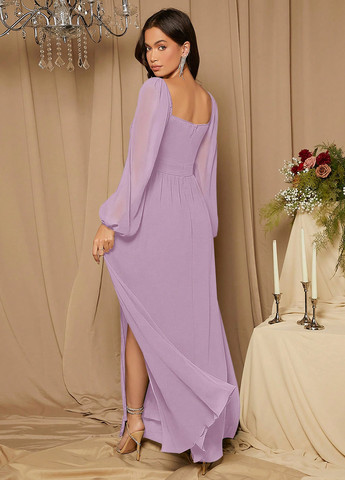 Лиловое праздничный, вечернее платье а-силуэт SHEIN однотонное