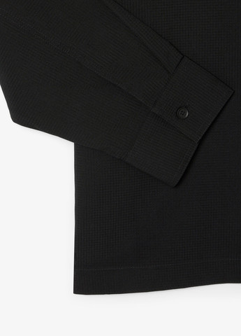 Черная кэжуал рубашка однотонная Lacoste