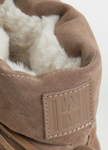 Зимние ботинки H&M со шнуровкой из натуральной замши