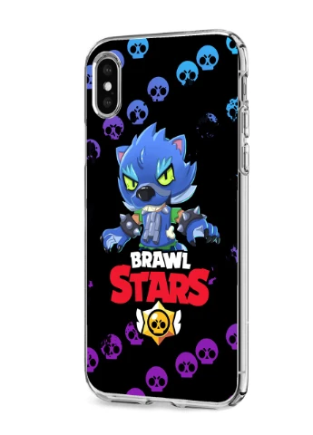 Чохол силіконовий Apple Iphone X Леон Вовк Бравл Старс (Leon Wolf Werewolf Brawl Stars) (6129-1014) MobiPrint (219284011)