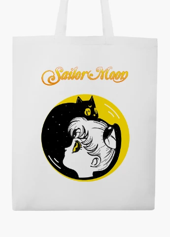 Еко сумка шоппер біла аніме Сейлор Мун (Sailor Moon) (9227-2660-WT-2) екосумка шопер 41*35 см MobiPrint (219151267)