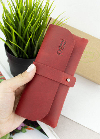 Футляр для очков кожаный HC0086 (красный) винтажный HandyCover (256116274)