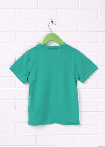 Зеленая летняя футболка с коротким рукавом Just Kids