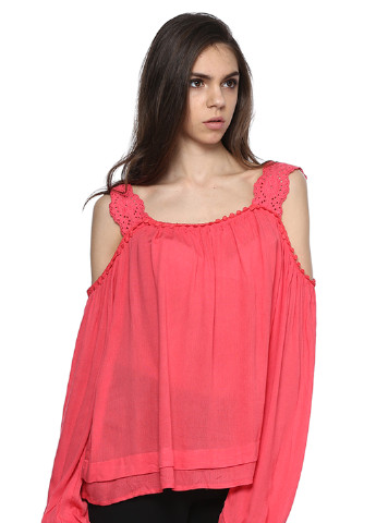 Розовая демисезонная блуза Яavin