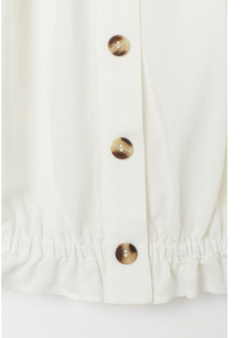 Біла літня блуза льон бленд H&M