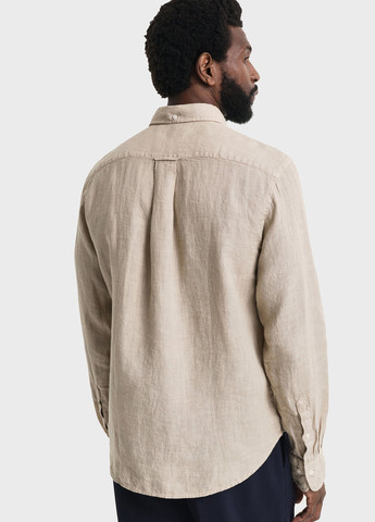 Бежевая кэжуал рубашка меланж Gant