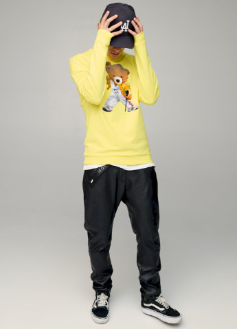 Жовтий світшот чоловічий basic /no flis/ YAPPI (252386695)