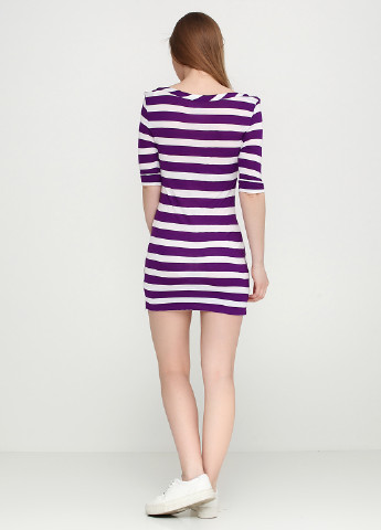 Фиолетовое кэжуал платье New York & Company в полоску
