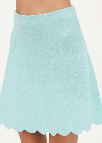 Бирюзовая кэжуал однотонная юбка Joie Clair а-силуэта (трапеция)