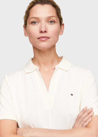 Світло-бежева кежуал сукня поло Tommy Hilfiger однотонна