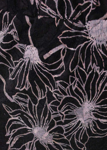 Спідниця з гіпюру принт бузкова квітка ТЕРЕЗА чорна Tatiana (223528449)