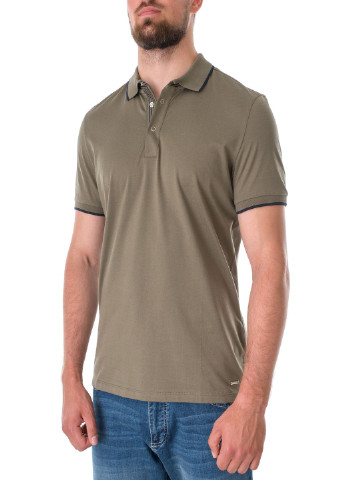 Оливковая (хаки) мужская футболка поло Roy Robson однотонная
