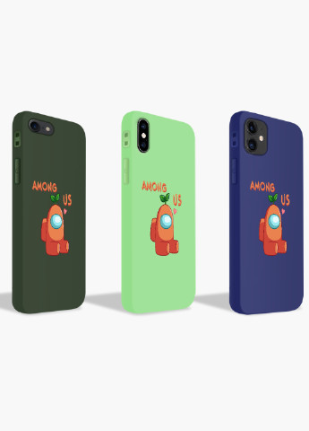 Чехол силиконовый Apple Iphone 8 plus Оранжевый Амонг Ас (Orange Among Us) (6154-2410) MobiPrint (219556250)