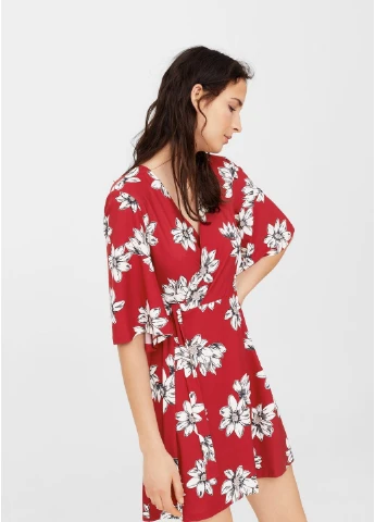 Красное кэжуал платье Mango однотонное
