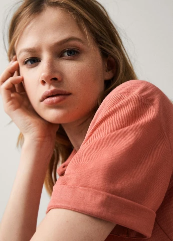 Оранжевая блуза Massimo Dutti