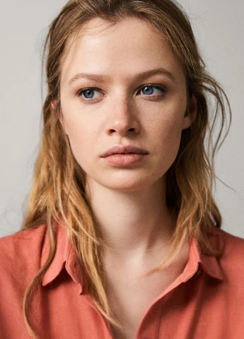 Оранжевая блуза Massimo Dutti