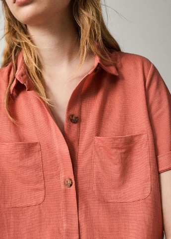Оранжевая блуза Massimo Dutti