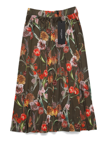 Оливковая (хаки) кэжуал цветочной расцветки юбка Ilse Jacobsen