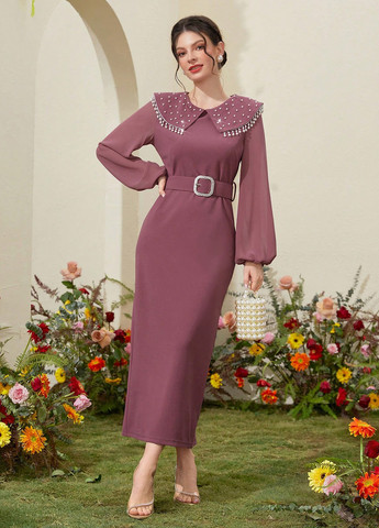 Лілова святковий, кежуал сукня силуетна SHEIN однотонна