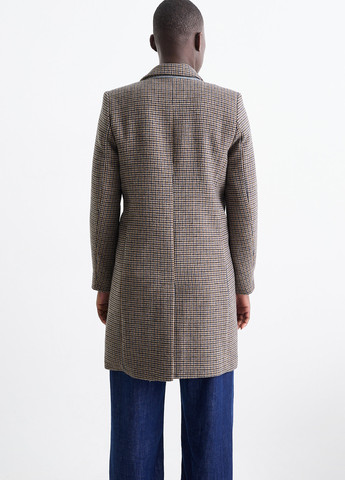 Коричневое демисезонное Пальто двубортное C&A