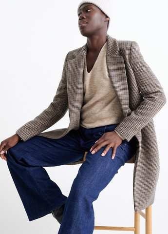 Коричневое демисезонное Пальто двубортное C&A