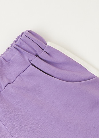 Фиолетовый летний комплект (футболка, шорты) Фламинго