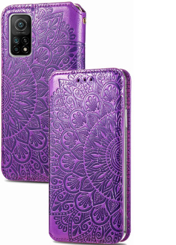 Шкіряний чохол книжка Mandala (PU) для Xiaomi Mi 10T / Mi 10T Pro Фіолетовий (is_00000041398_6) Getman (237829184)