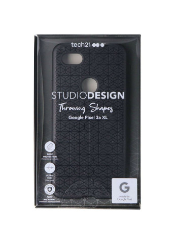 Чехол противоударный с антимикробным покрытием Studio Design для Google Pixel 3a XL Black Tech21 (215656465)