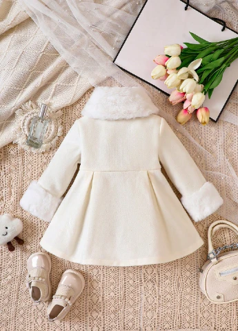 Молочное демисезонное Пальто однобортное SHEIN