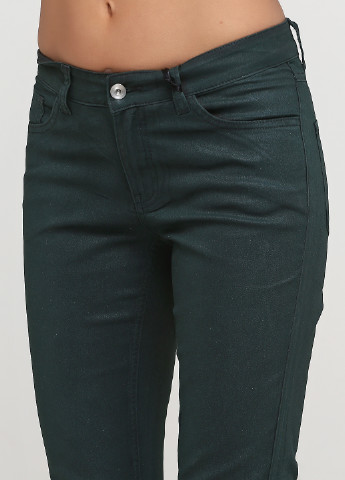 Джинси Rick Cardona завужені однотонні зелені джинсові бавовна