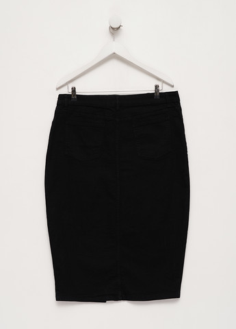 Черная джинсовая однотонная юбка Boohoo карандаш
