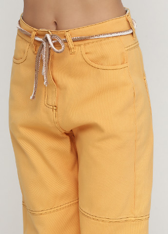 Желтые кэжуал демисезонные прямые брюки Wiya