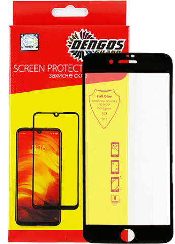 Стекло защитное 5D iPhone 7/8 Plus black (TGFG-20) DENGOS (203962406)