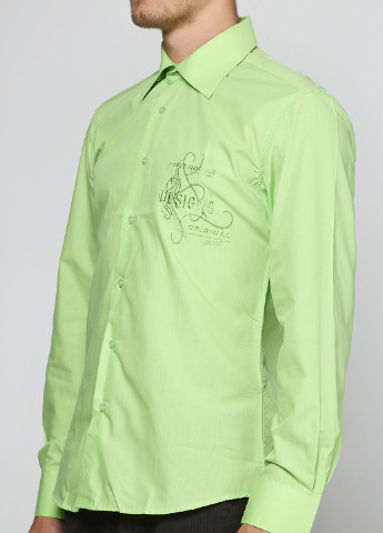 Салатовая кэжуал рубашка с надписями Zoor