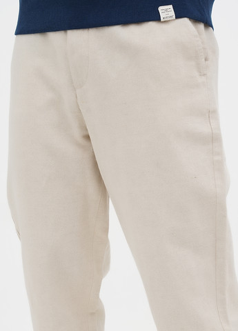 Бежевые кэжуал летние зауженные брюки Mustang