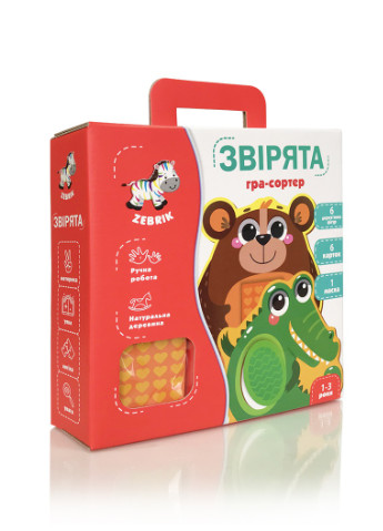 Игра-сортер "Зверюшки" ZB2002-05 (укр) Vladi toys (255374390)