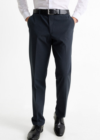 Темно-синие классические демисезонные классические брюки C&A