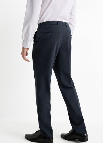 Темно-синие классические демисезонные классические брюки C&A