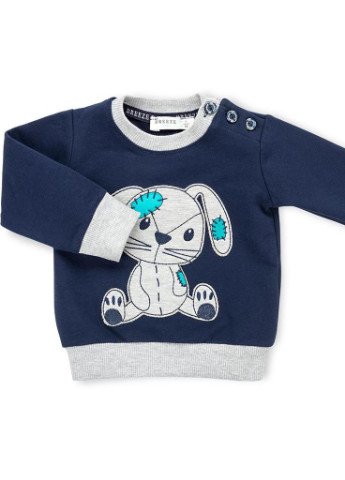 Синий демисезонный костюм десткий с зайцем (9513-74b-blue) Breeze