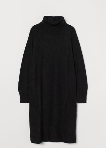 Чорна кежуал плаття в'язанe H&M однотонна