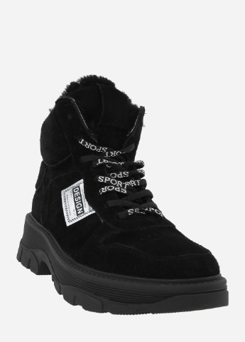 Зимние ботинки re2705-11 черный El passo из натуральной замши