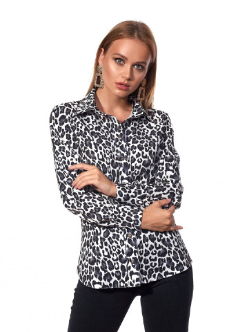 Комбинированная демисезонная блуза SL-Fashion