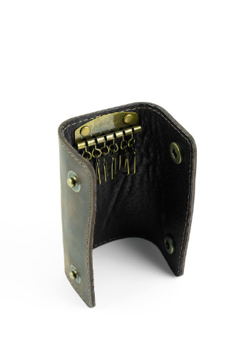 Кожаная ключница на карабинах темно-коричневая винтажная Kozhanty (252348122)
