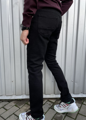 Черные демисезонные джинсы утепленные 6299 BT Redman