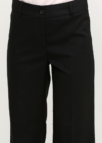 Черные кэжуал демисезонные прямые брюки Amalia