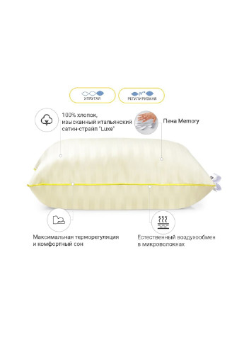 Подушка 1485 Carmela Hand Made memory effekt Высокая 50х70 см (2200001540293) Mirson (254080448)